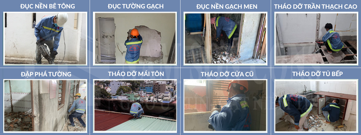 Đơn giá thi công tháo dỡ nhà cũ